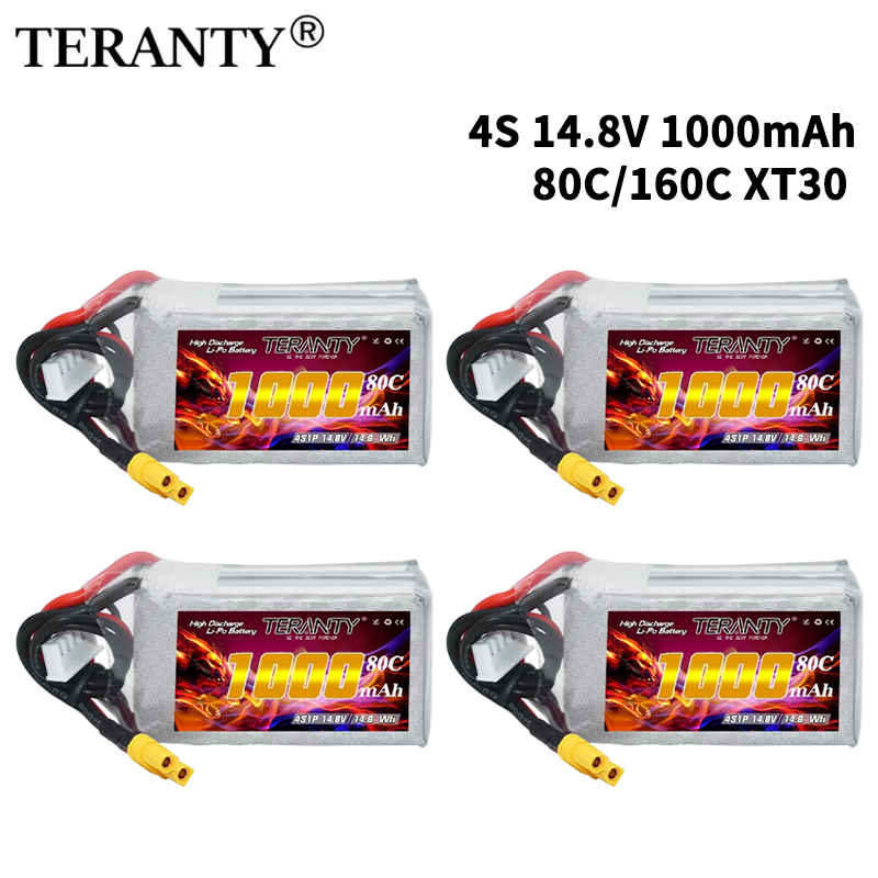 Rc Helicopter Parts - TERANTY 4S 1000mAh 14,8V 80C/160C Lipo-Akku