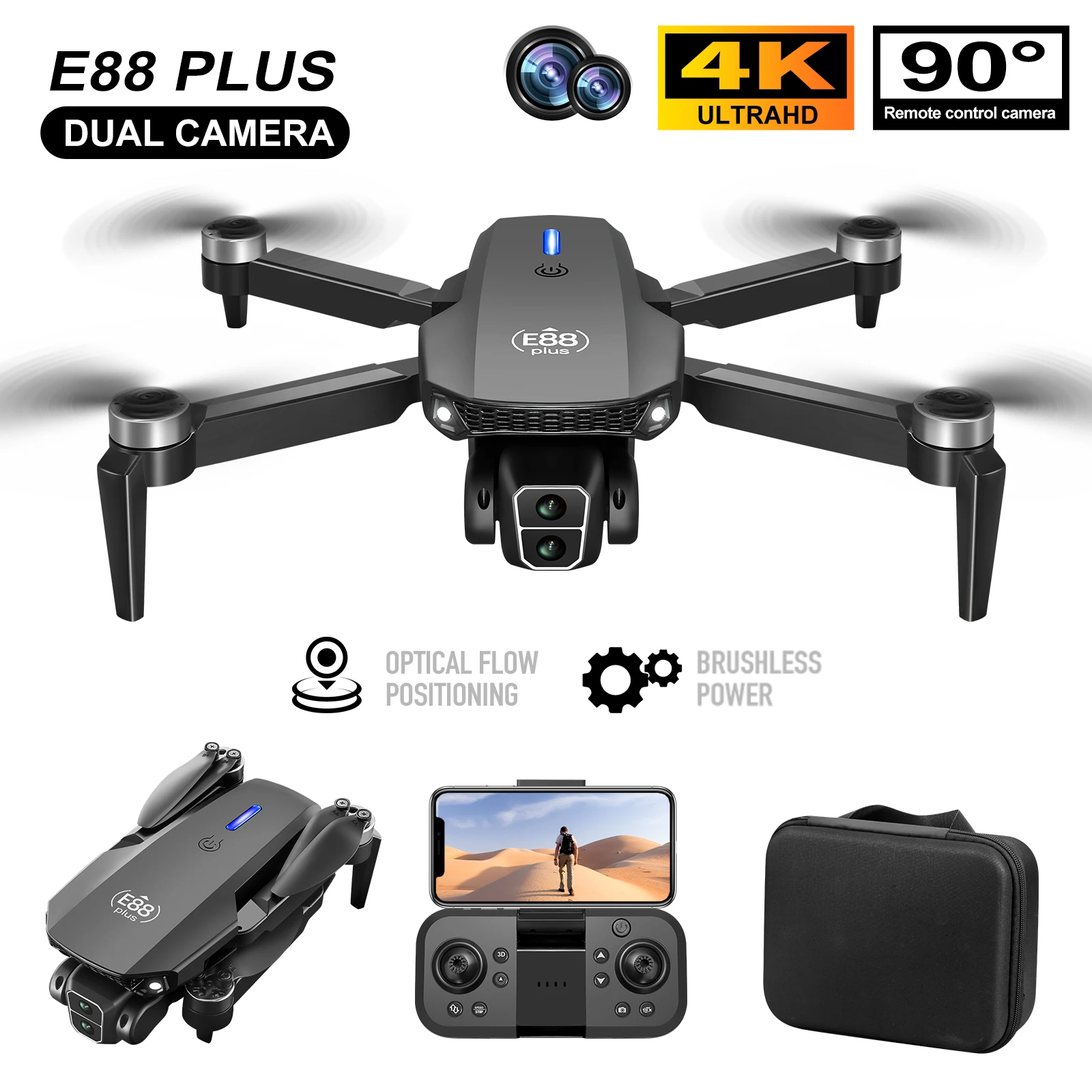 Neue E88 Plus Quadrocopter-Dro – Rc Helicopter Case Bewertung und Preis